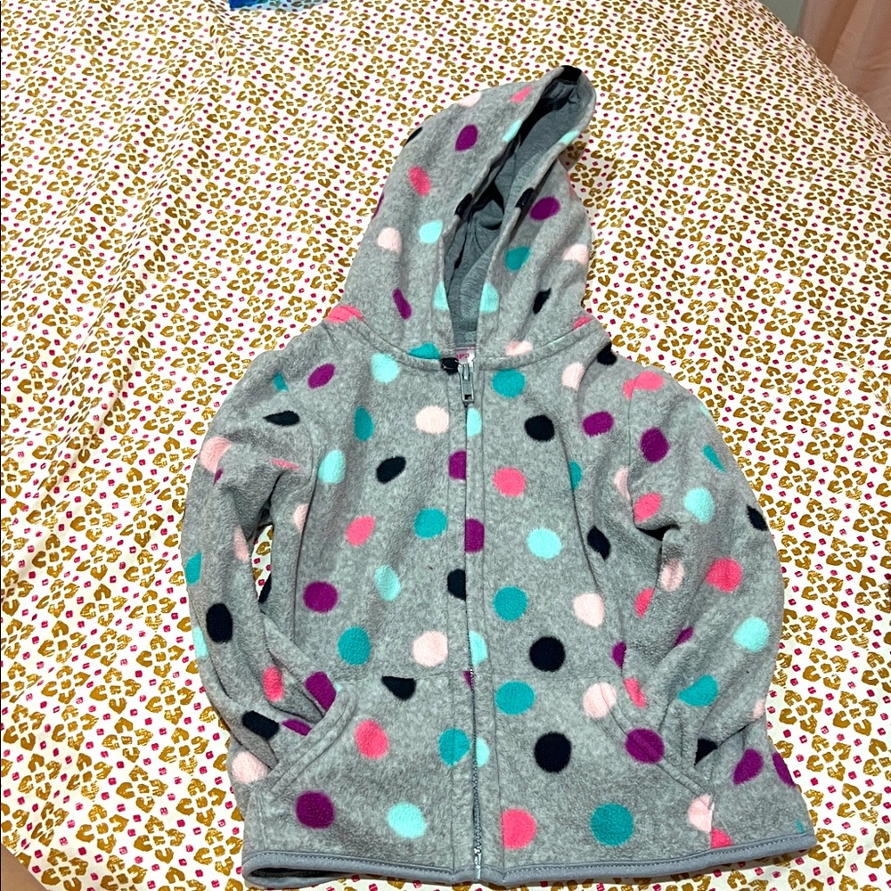 Garanimals Gray Hoodie with Colorful Polka Dots